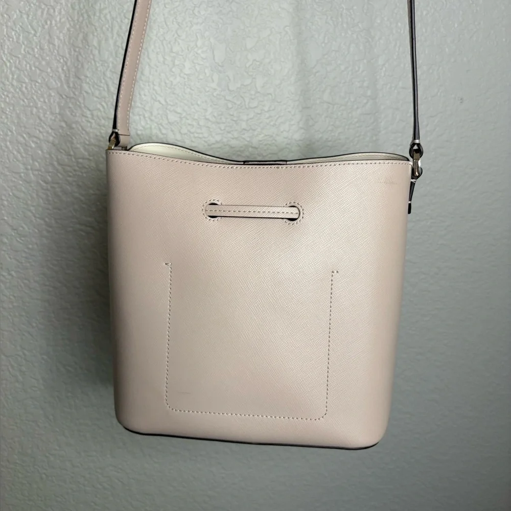 Kate Spade Eva Bucket Bag Cream Tan Crossbody